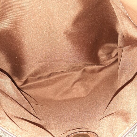 Fossil Peyton Double Flap Crossbody Bag Tan Brown Leather - Picture 12 of 16